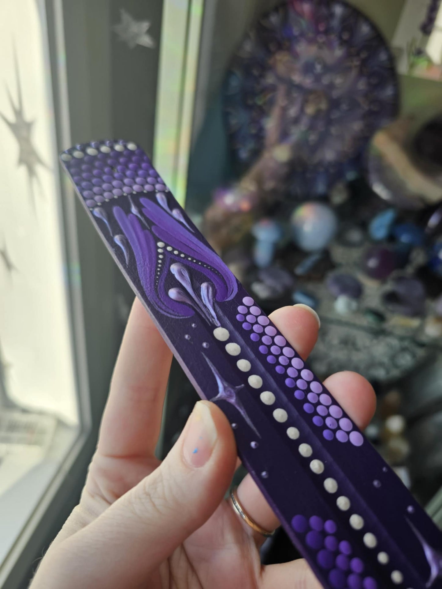 Porte-encens violet