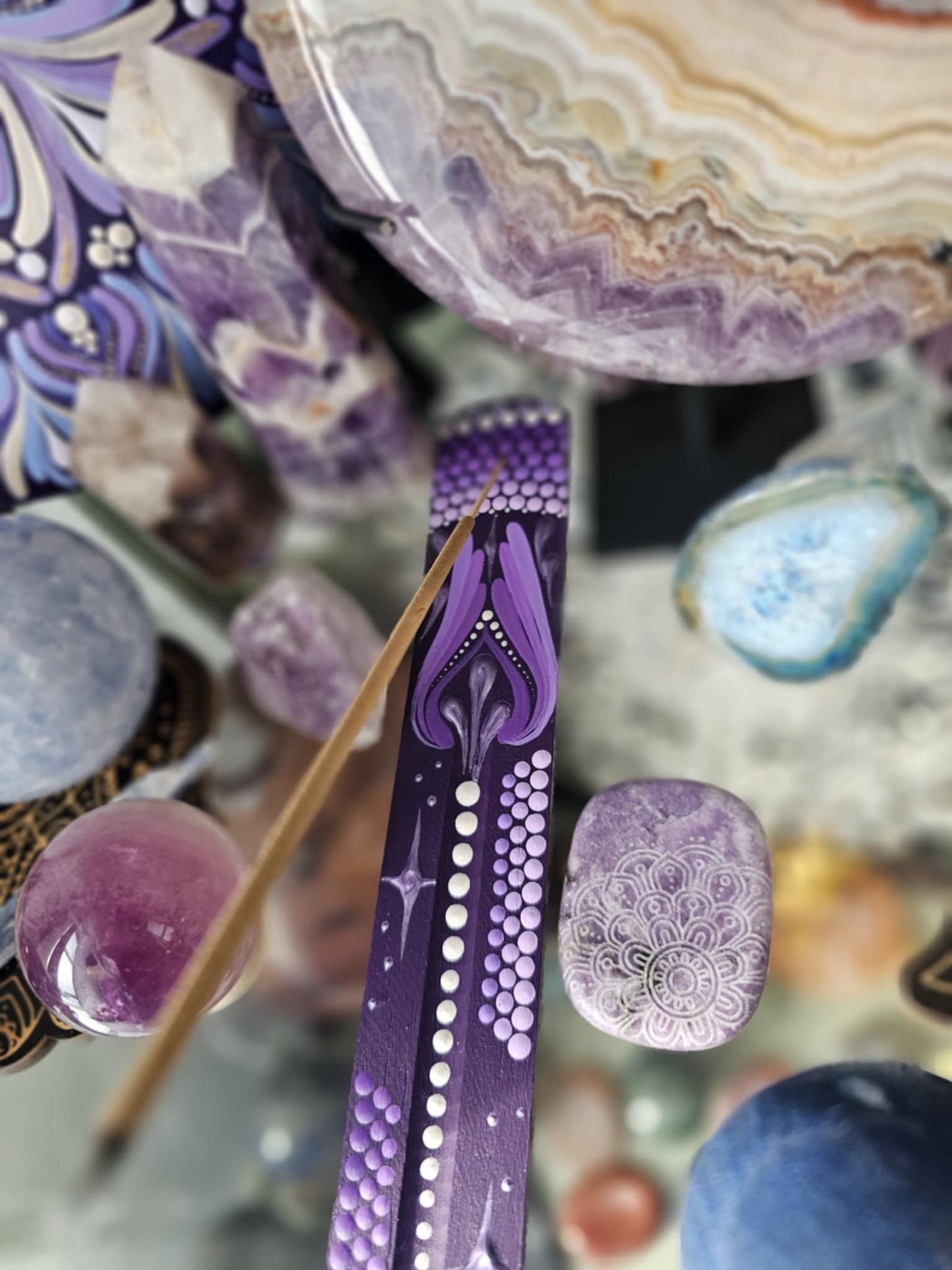 Porte-encens violet