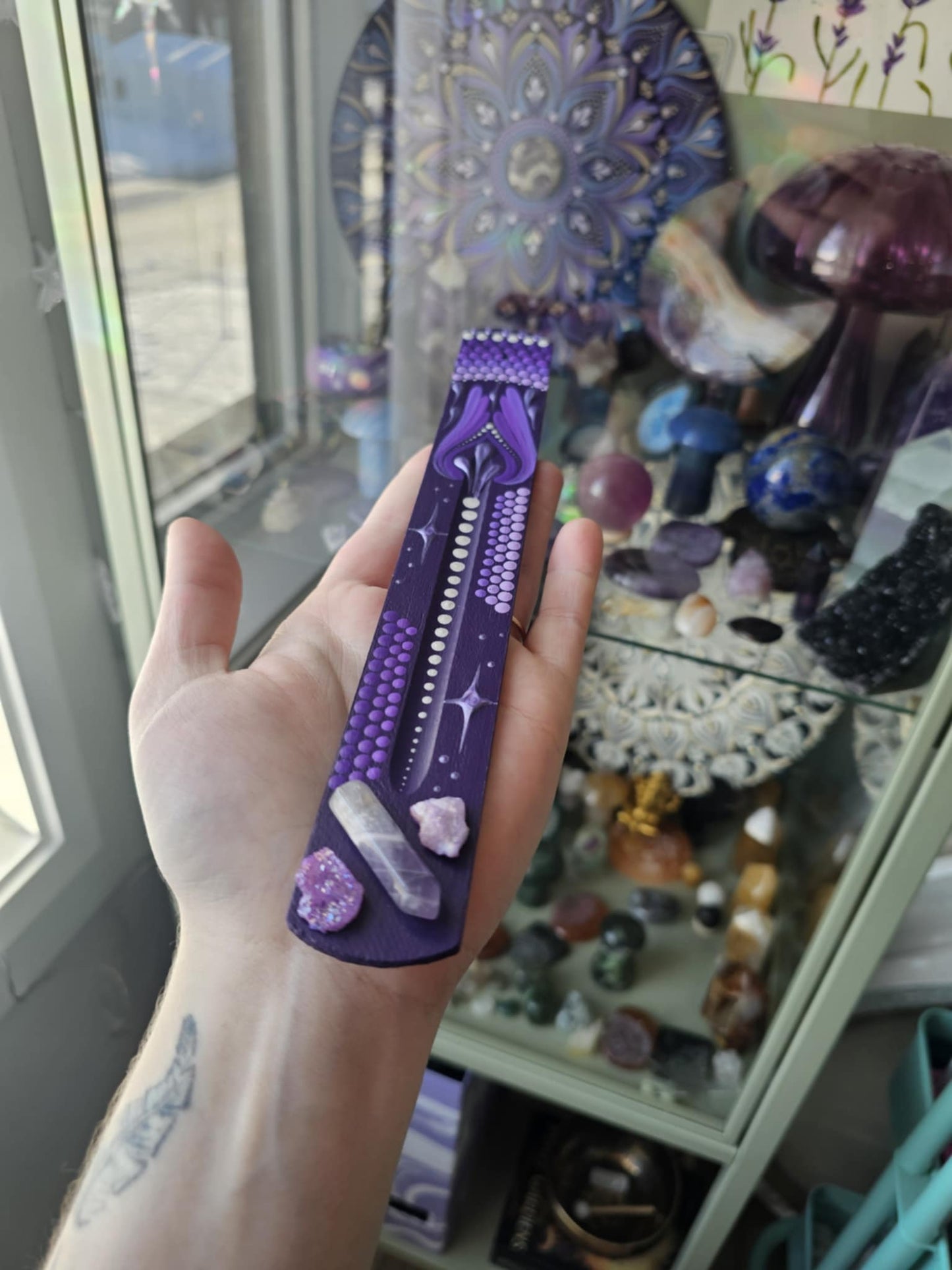 Porte-encens violet