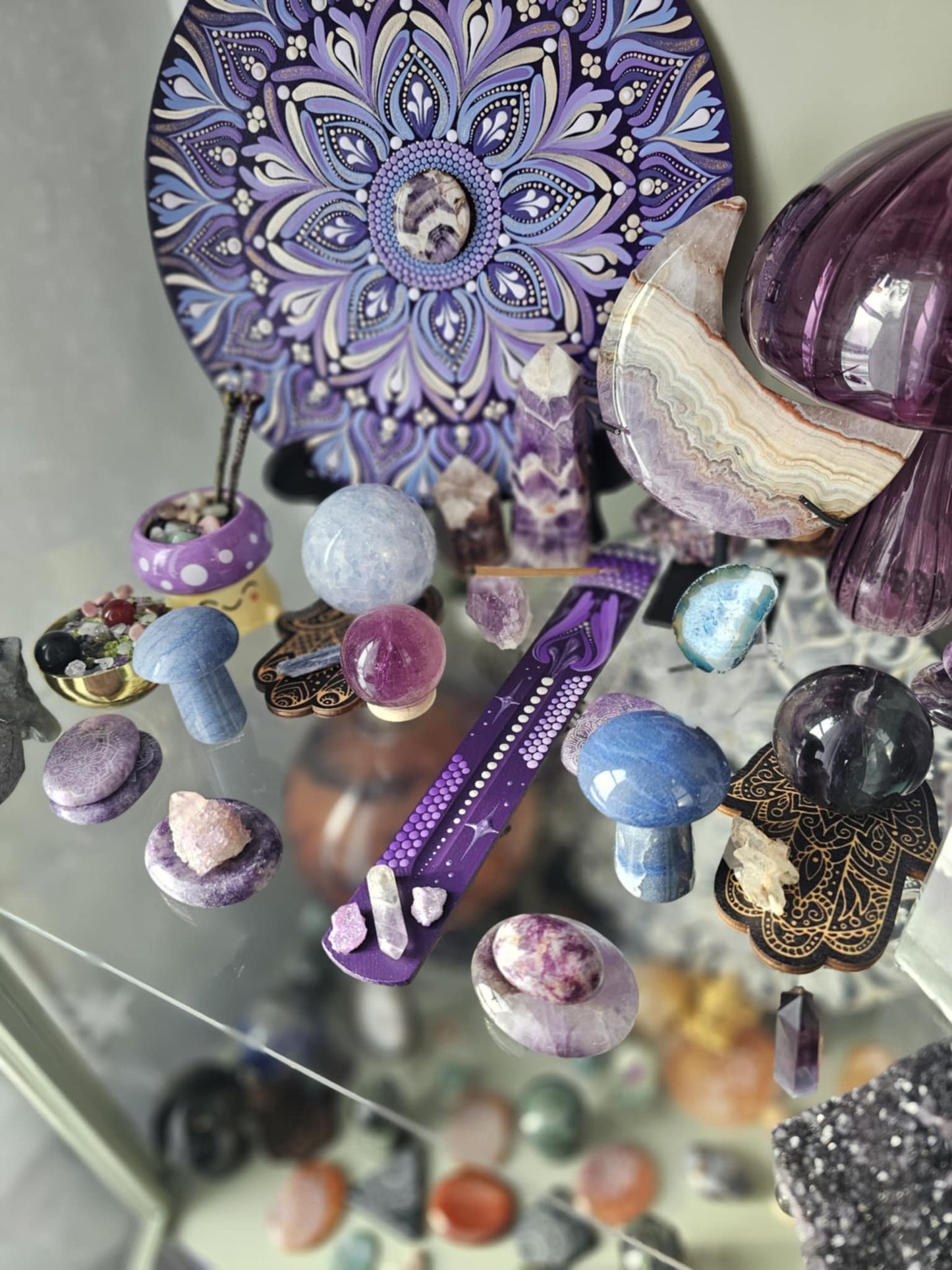 Porte-encens violet