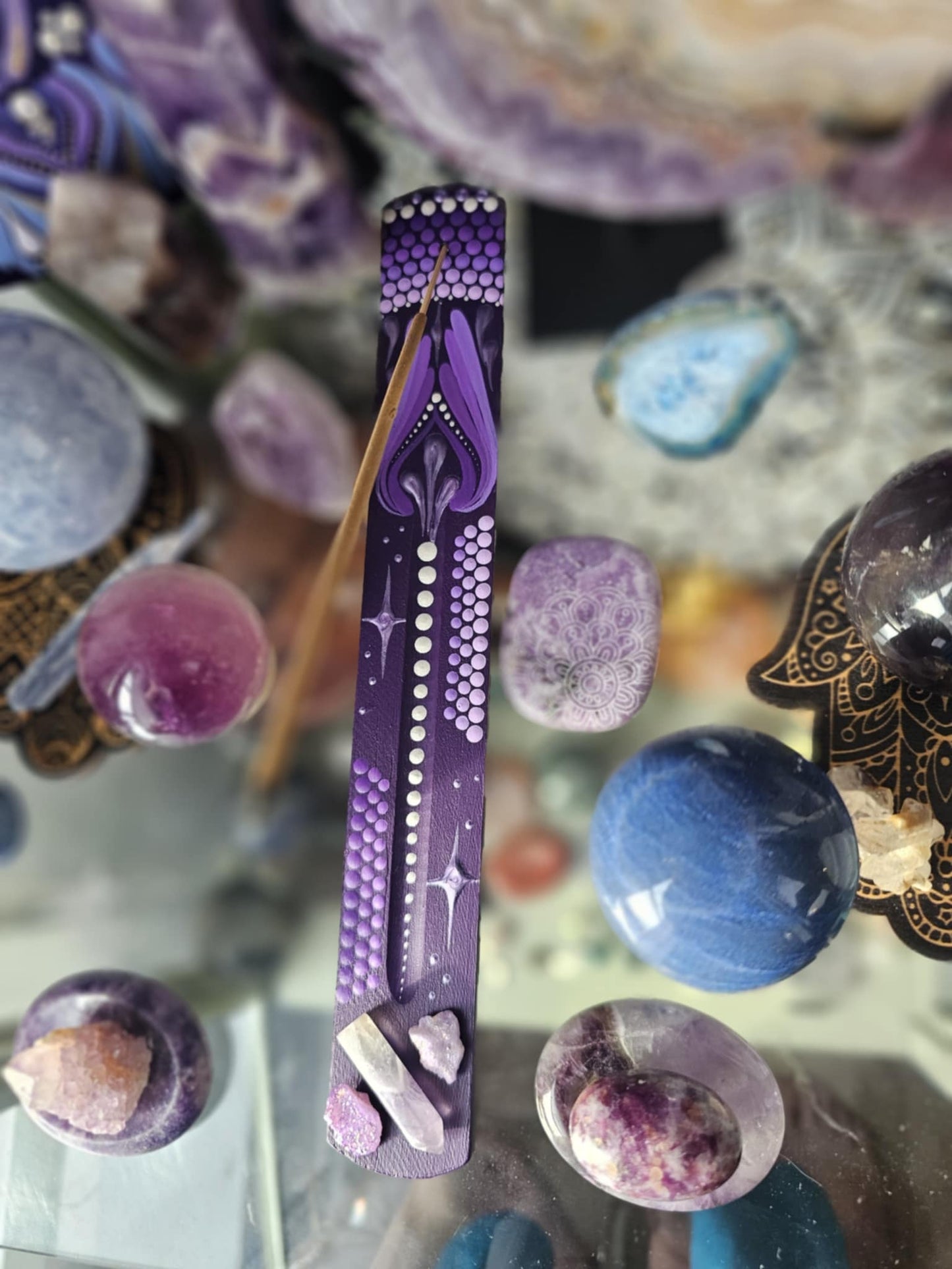 Porte-encens violet