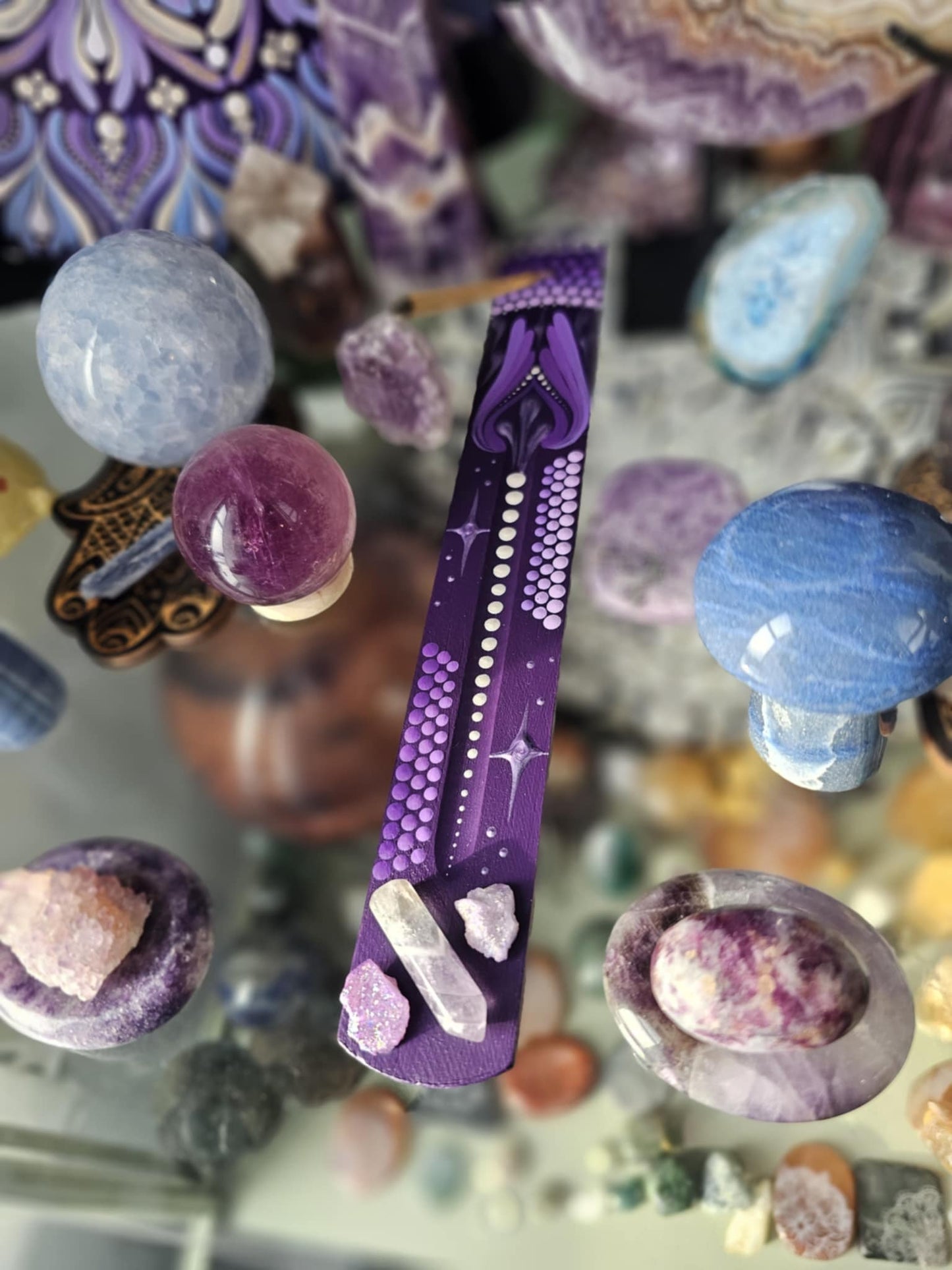 Porte-encens violet
