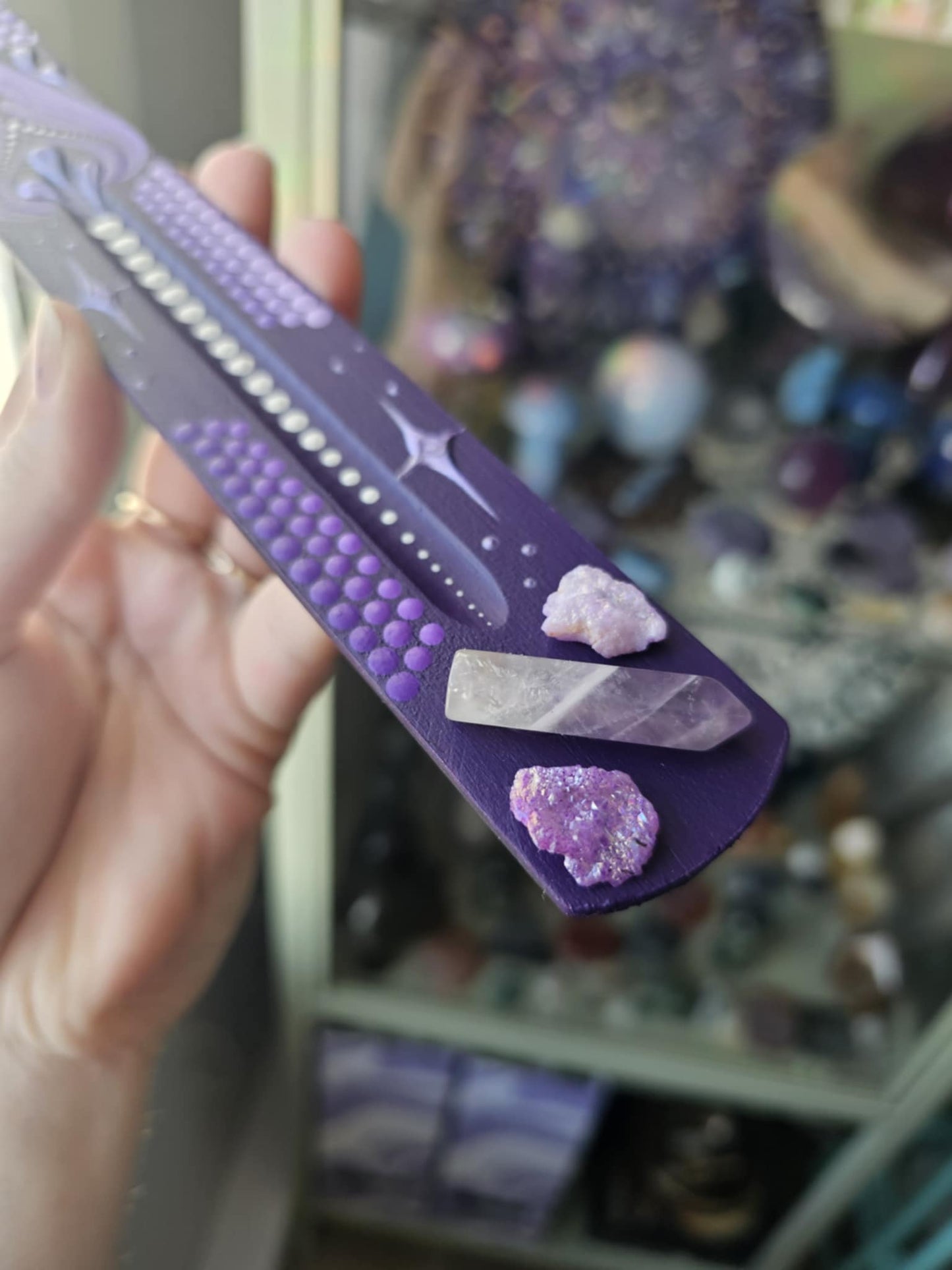 Porte-encens violet