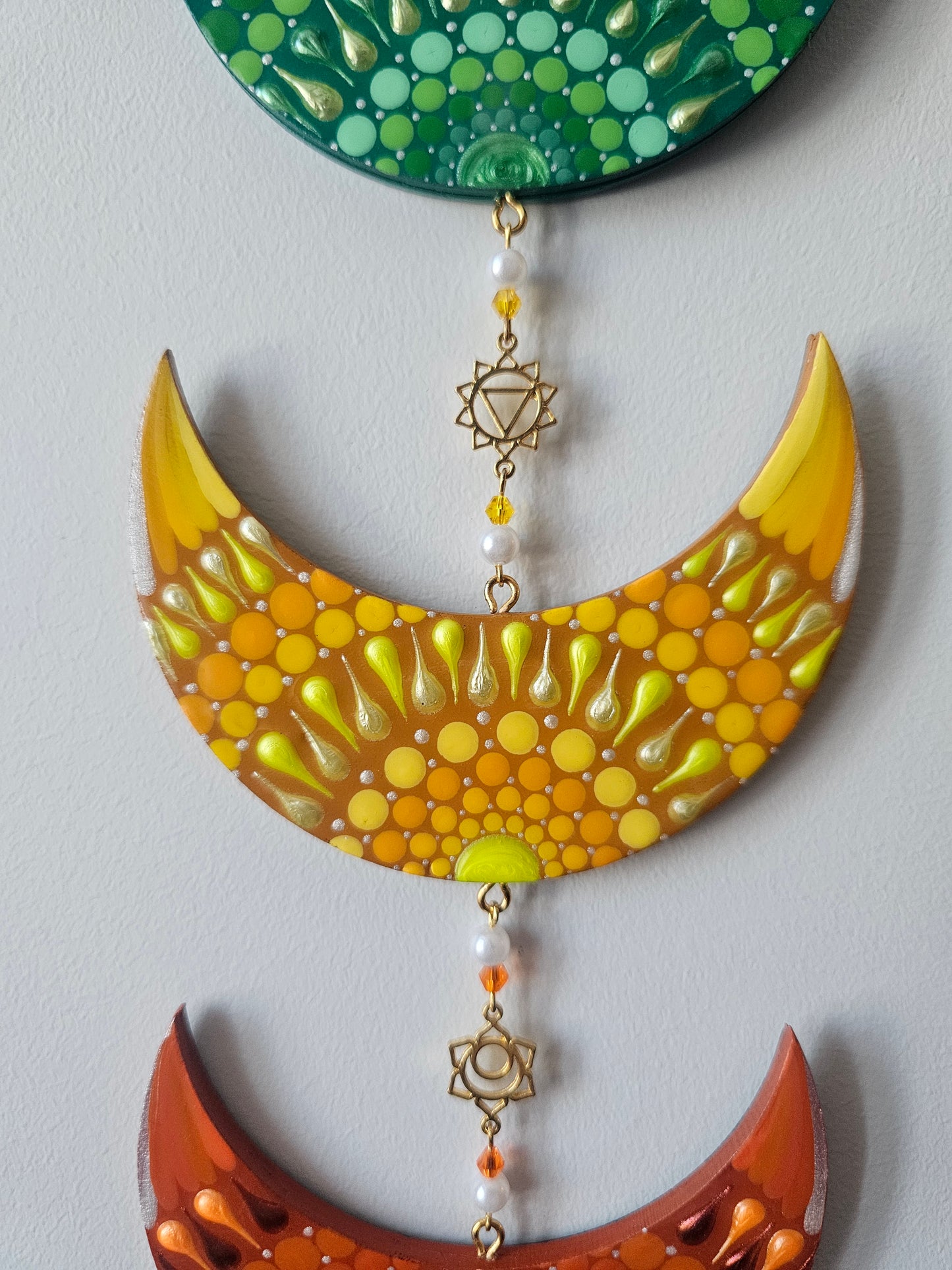 Bannière représentant les chakras en forme de lunes ✨🌙
