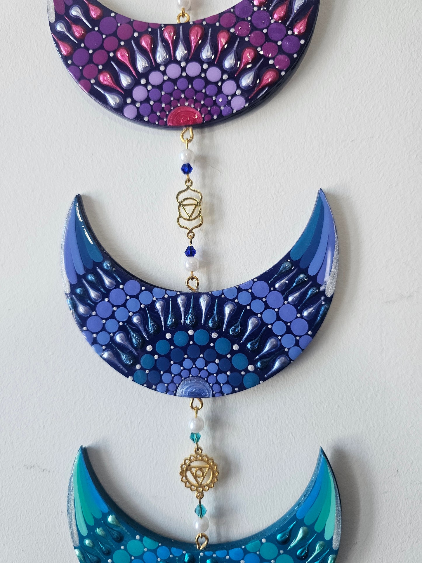 Bannière représentant les chakras en forme de lunes ✨🌙