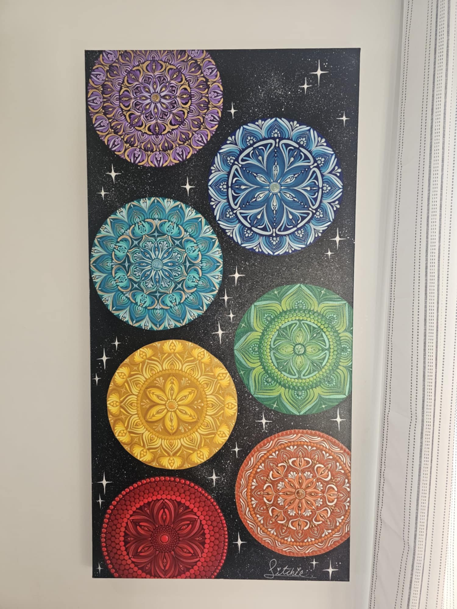 Cosmic Chakra Symphony. Display at the Holistic Harmony Center.