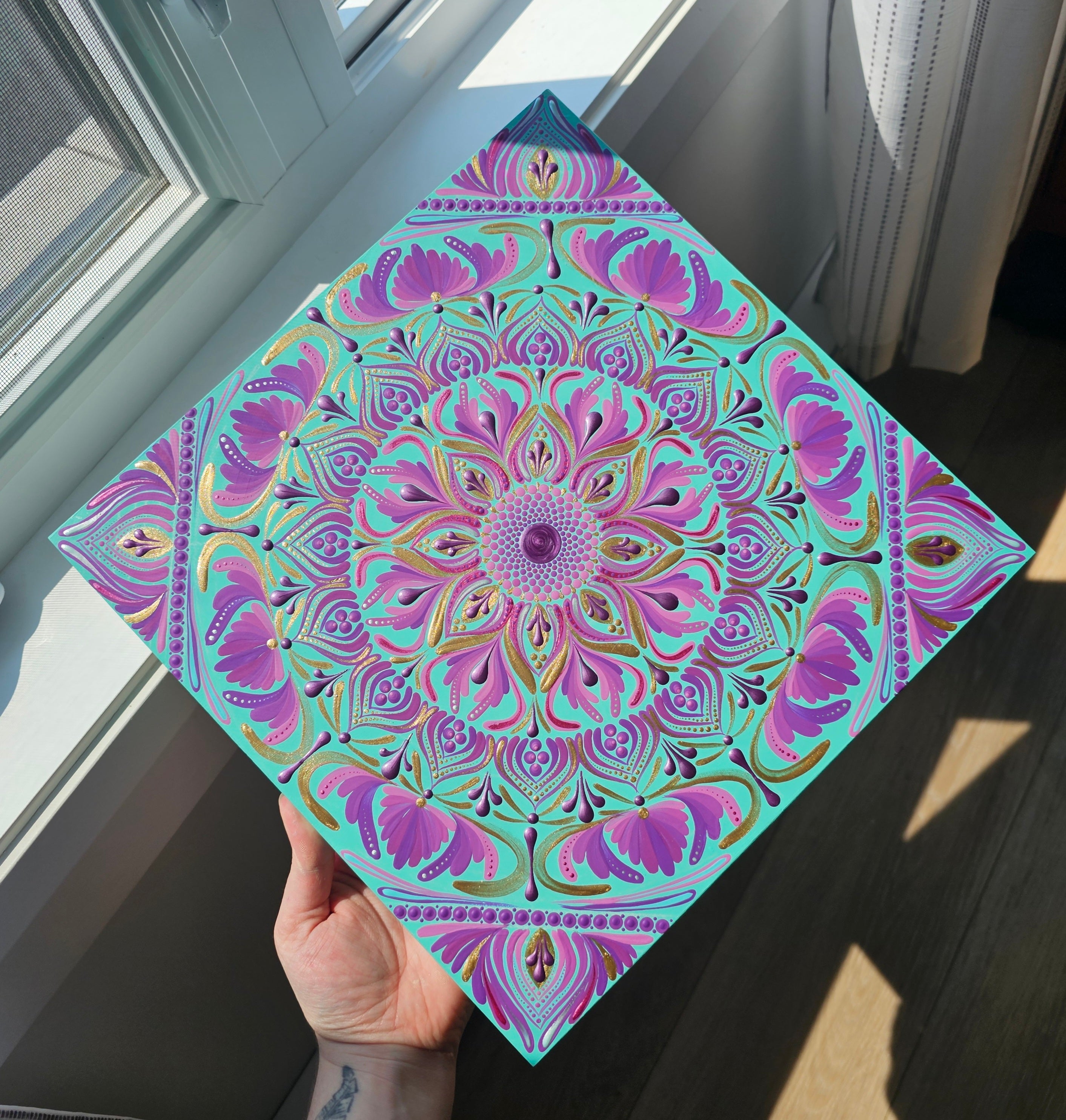Diamond mandala. Display at the holistic center of Harmony.
