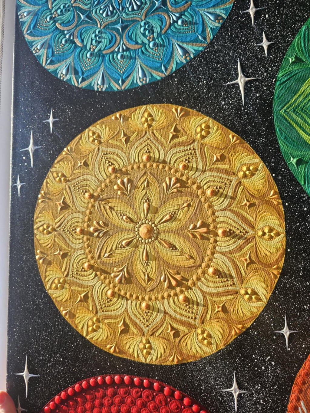 Cosmic Chakra Symphony. Display at the Holistic Harmony Center.