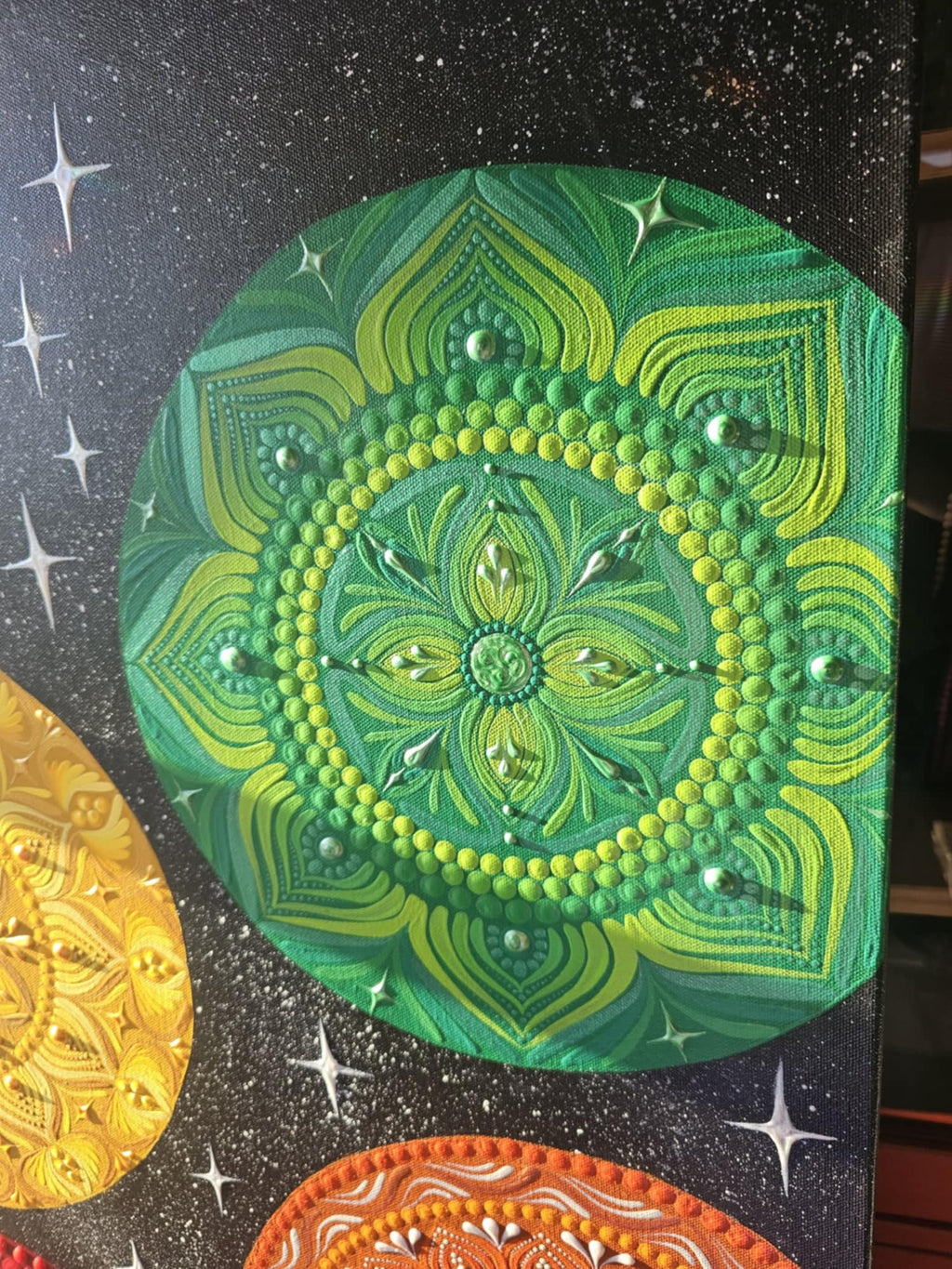 Cosmic Chakra Symphony. Display at the Holistic Harmony Center.