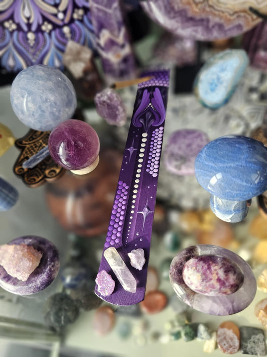 Porte-encens violet