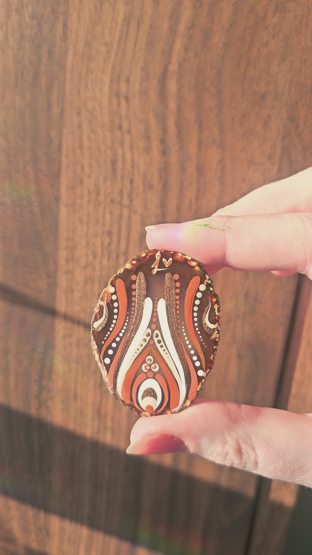 Painted Agate Slice 🖌️✨