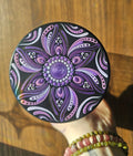 Glass bowl with wooden lid