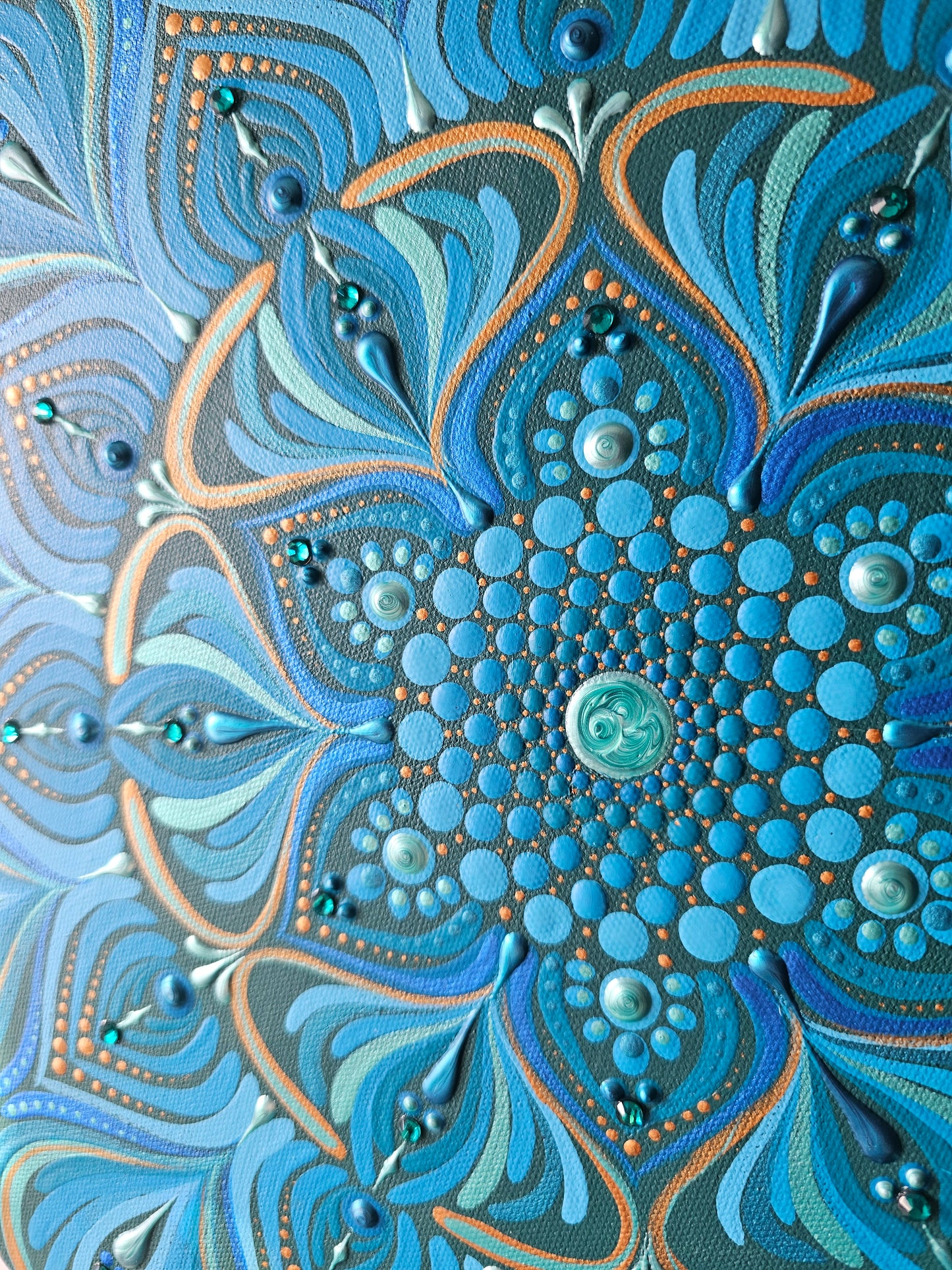 Mandala 16 pouces sur toile