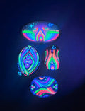 UV-painted agate slice 🖌️✨