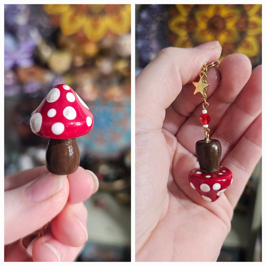 Porte-clé champignon étoile